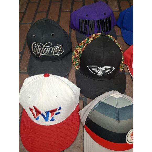 Mens Mixed Hat Lot Of 8 New York California Red Wings And More - Picture 4 of 6